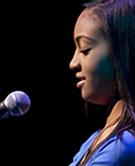 Photo of Amber Rose Johnson reciting