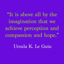 “It is above all by the imagination that we achieve perception and compassion and hope."