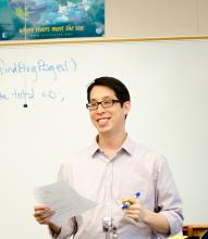 Gene Luen Yang in classroom teaching. 