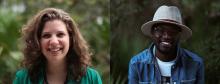 Hungarian woman and Kenyan man portraits. 