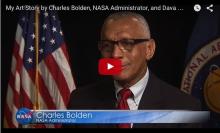 a screenshot of NASA administrator Charles Bolden from NEA Happy Anniversary video