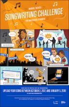 an infographic about the songwriting challenge please see transcript for accessible text and description