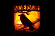 Raven jack-o-lantern