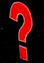 photograph of a red question mark