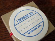 New Year's Resolution Coasters