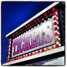 Ticket booth sign