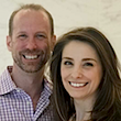 Headshots of a woman next to a man.