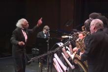 Gerald Wilson conducts the orchestra