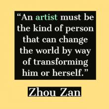 designed version of quote by Zhou Zan