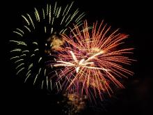 A fireworks display
