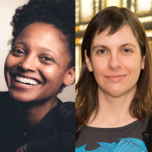 Headshots of two women.