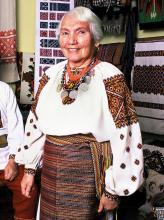 A woman in traditional dress.