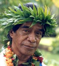 Man in a straw crown.