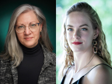 Headshots of two women side by side.