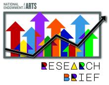 Colorful graphic of arrows pointing up with NEA logo in top corner and text reading Research Brief