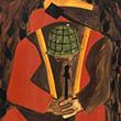 Detail from Jacob Larence painting of a soldier