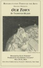 The program cover of a recent production of "Our Town "staged at Sing Sing Correctional Facility. Image courtesy of Howard Sherman