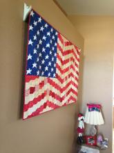 Quilted U.S. flag. 