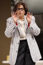 Anna Deavere Smith in Second Stage's production of "Let Me Down Easy", directed by Leonard Foglia. Photo by Joan Marcus