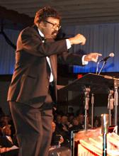 NEA Jazz Master David Baker conducting at the 2008 NEA Jazz Masters Awards Ceremony &amp; Concert at Jazz at Lincoln Center. Photo by Tom Pich
