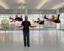 Behind the scenes of Robert Battle's "Takademe." Photo by Paul Kolnik