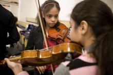 Students receiving instruction at Community MusicWorks in Providence, Rhode Island. Photo by Jori Ketten