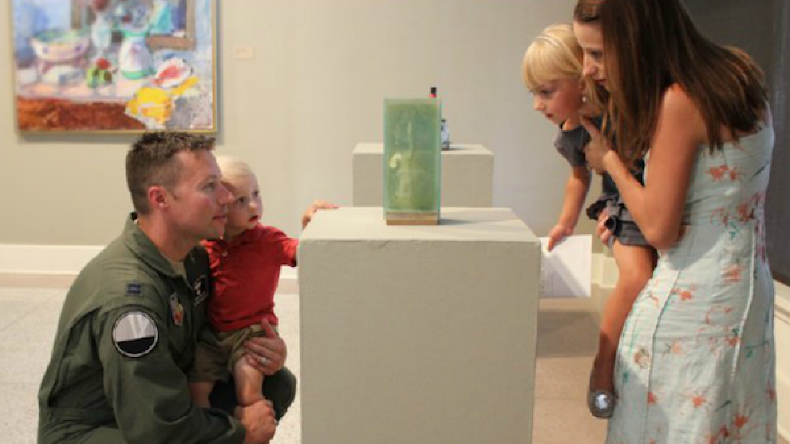 Grace Museum Military Family Military family visits art gallery
