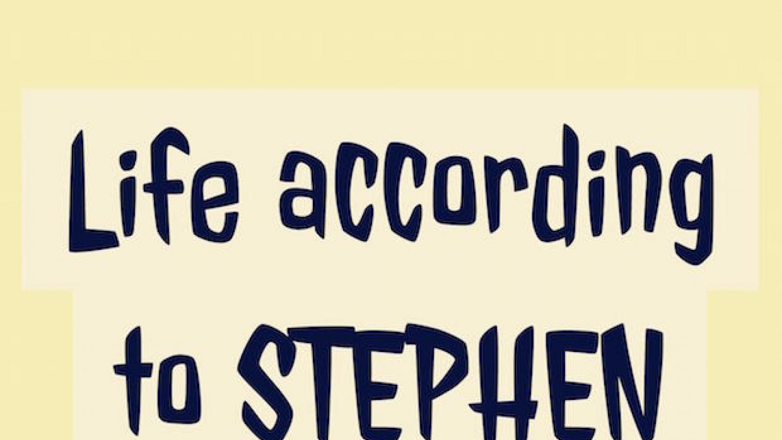 Life According to Stephen King in blue type on a pale yellow background