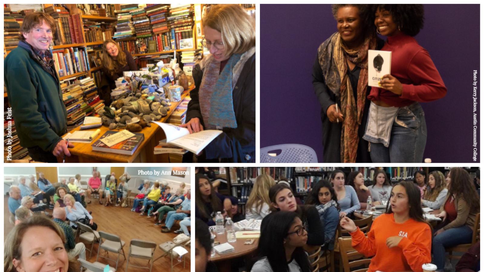 collage of photos from various NEA Big Read events