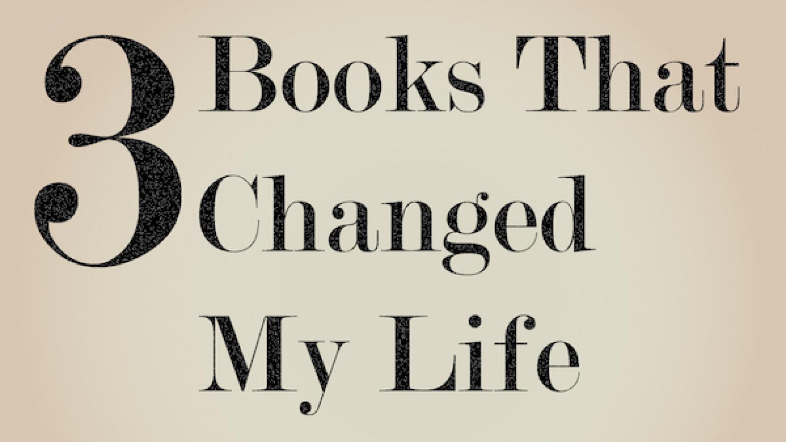 Graphic that says 3 Books that changed my life by Howard Sherman