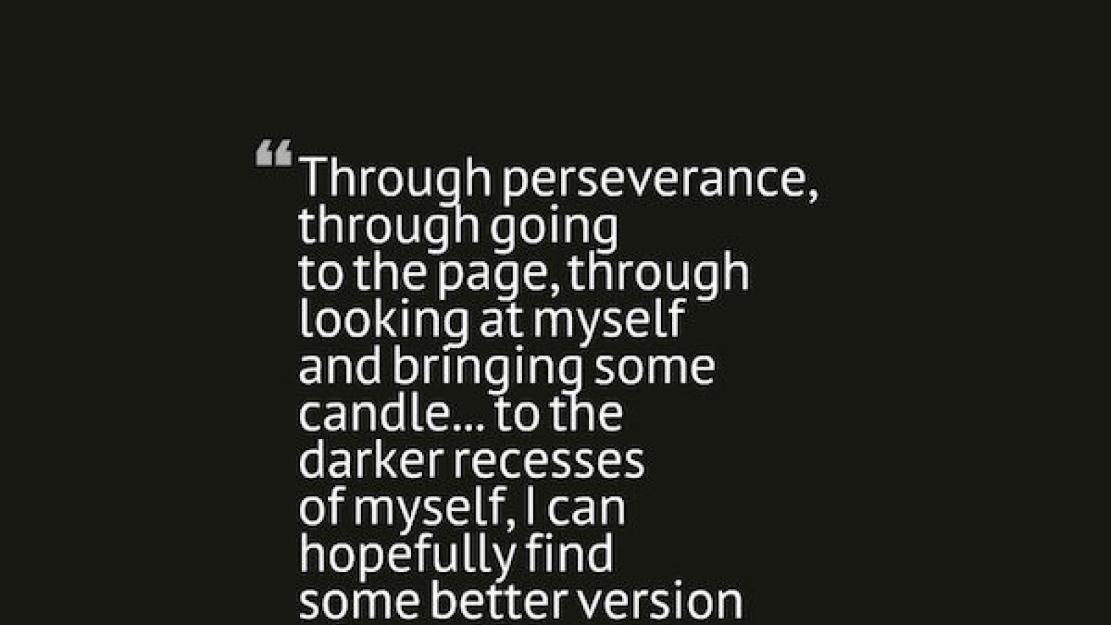 a quote by David Tomas Martinez about how writing makes him a better version of himself