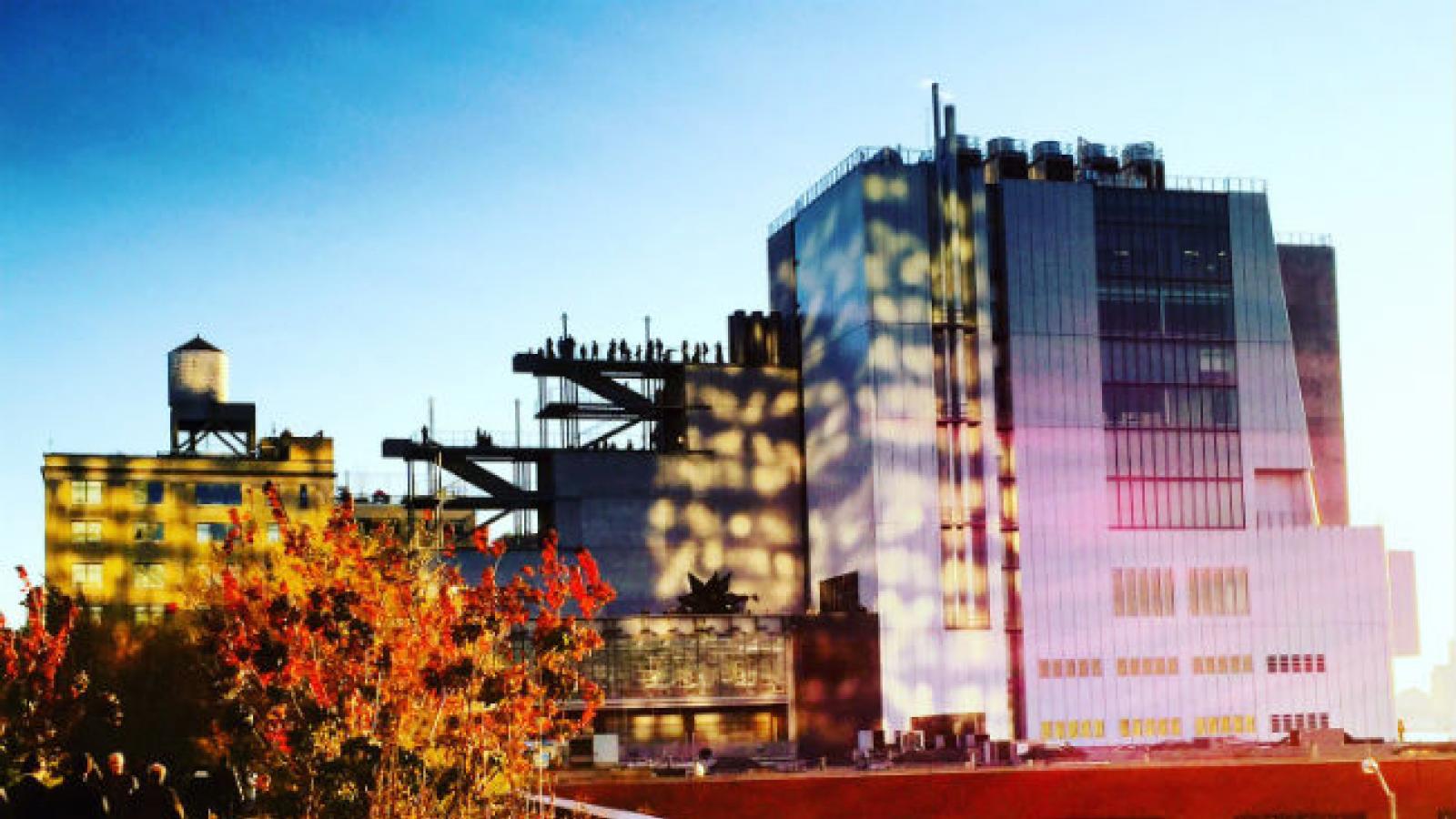 A sunny view of the Whitney Museum of American Art