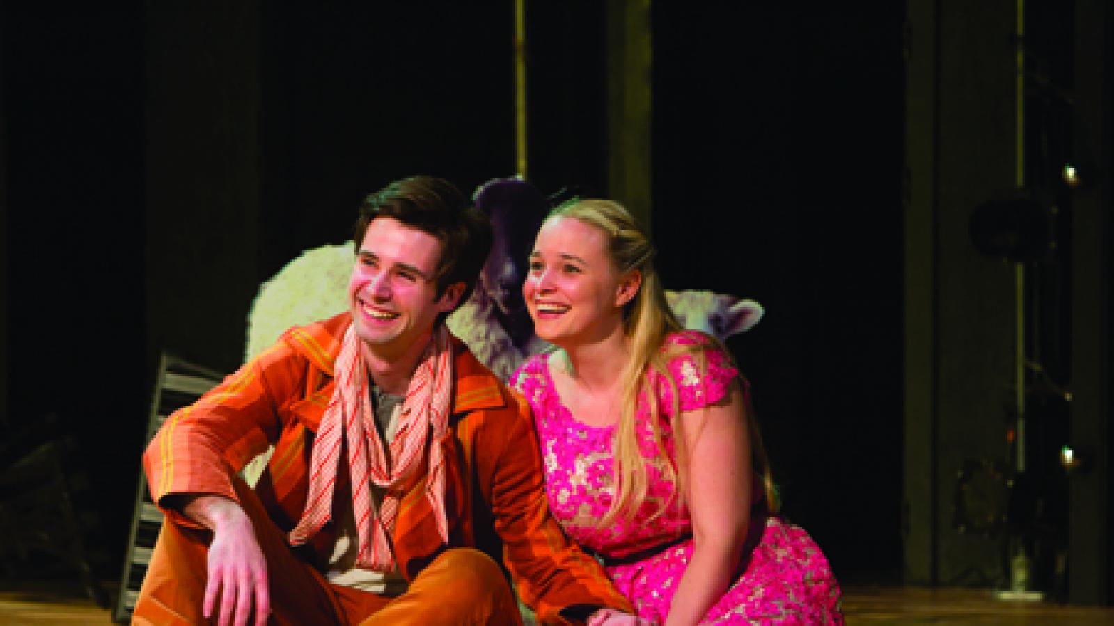 Todd Bartels as Florizel and Heather Wood as Perdita in the Shakespeare Theatre Company’s production of The Winter’s Tale, directed by Rebecca Taichman. Photo by T. Charles Erickson