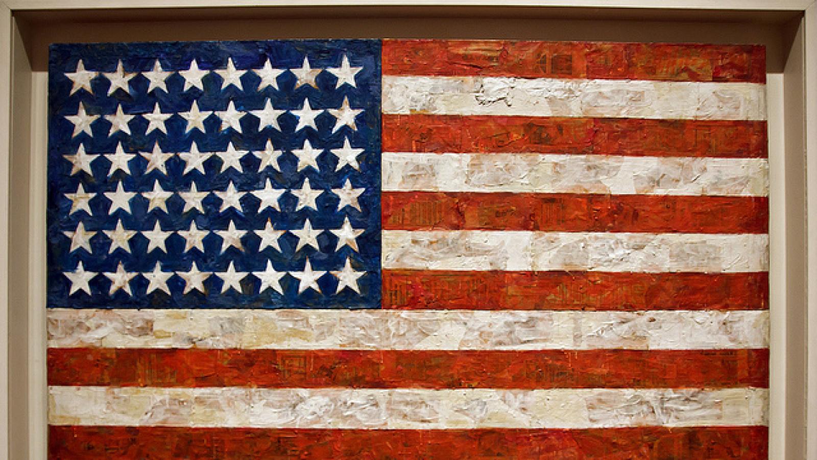 Flag painting by Jasper Johns Flag painting by Jasper Johns