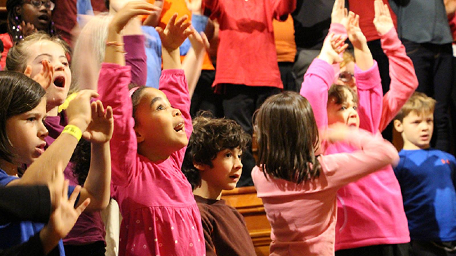 Children singing