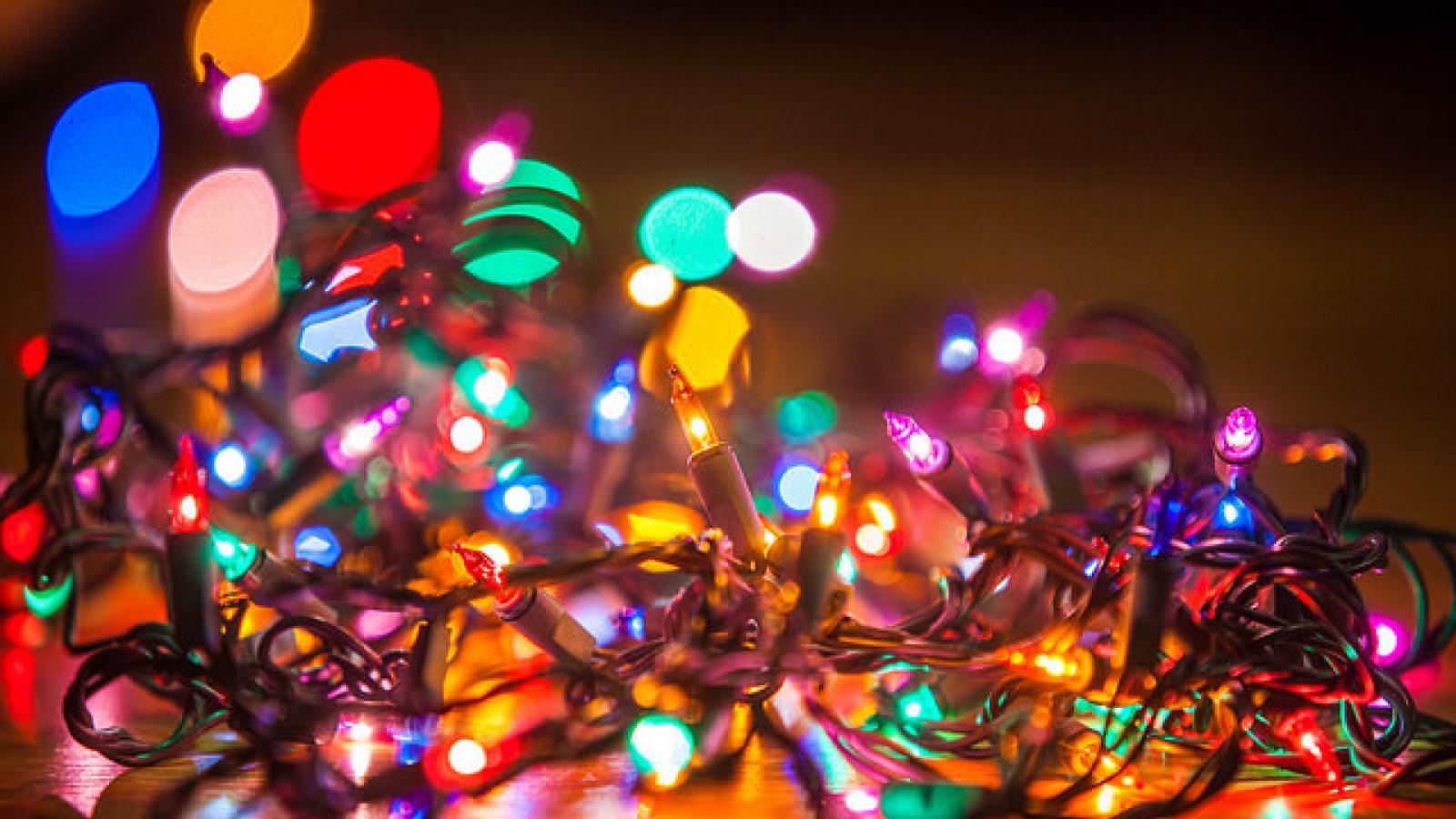 Holiday lights A string of holiday lights