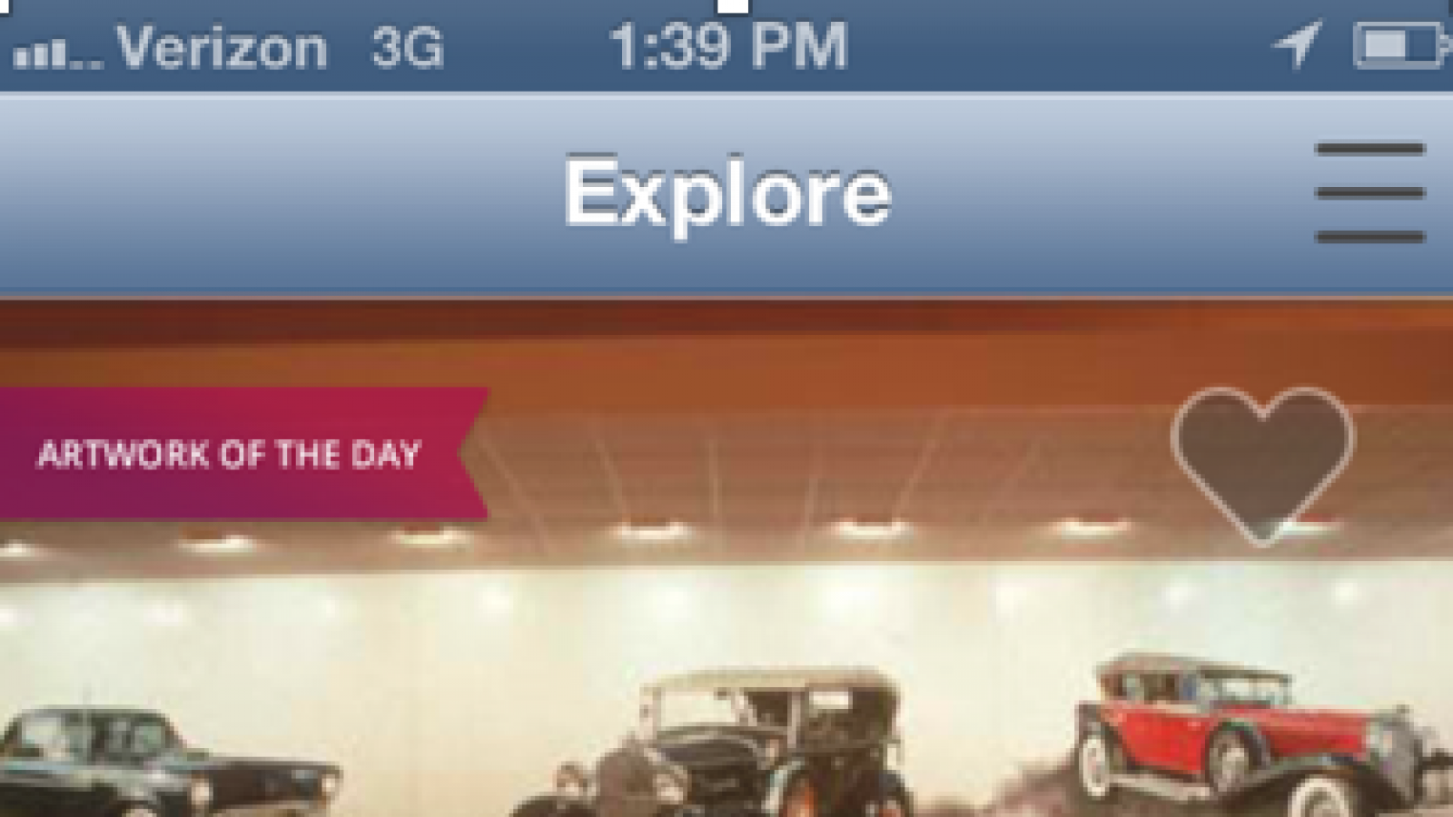 MI Art Tours screen shot of mobile app