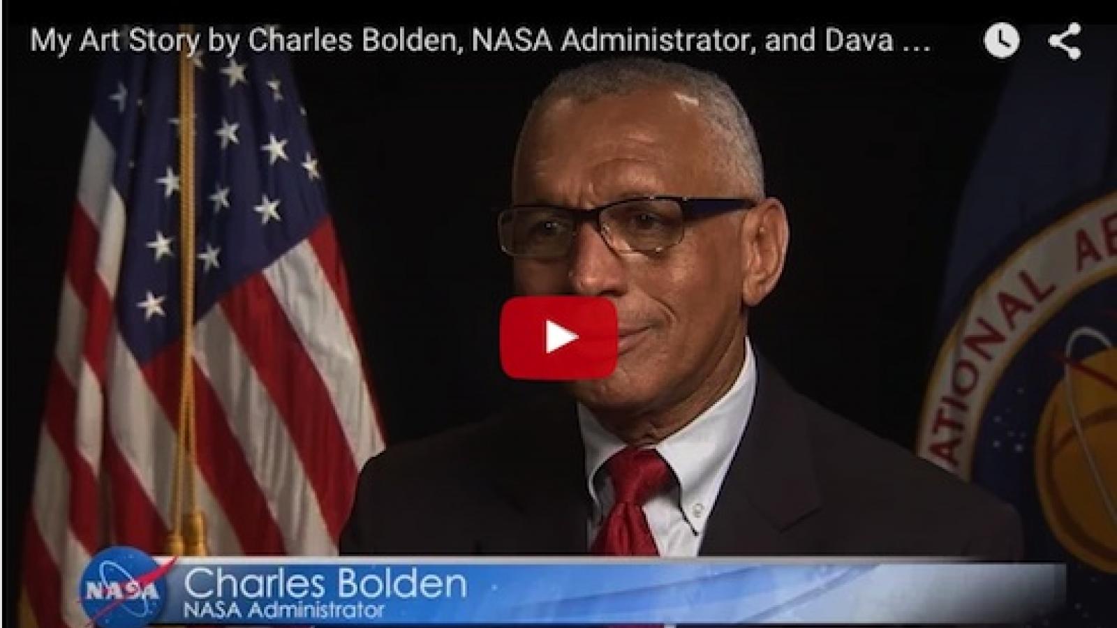 a screenshot of NASA administrator Charles Bolden from NEA Happy Anniversary video