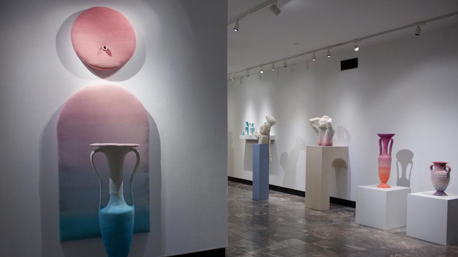 Gallery view of Flood Lines An exhibition filled with Grecian-inspired sculptures