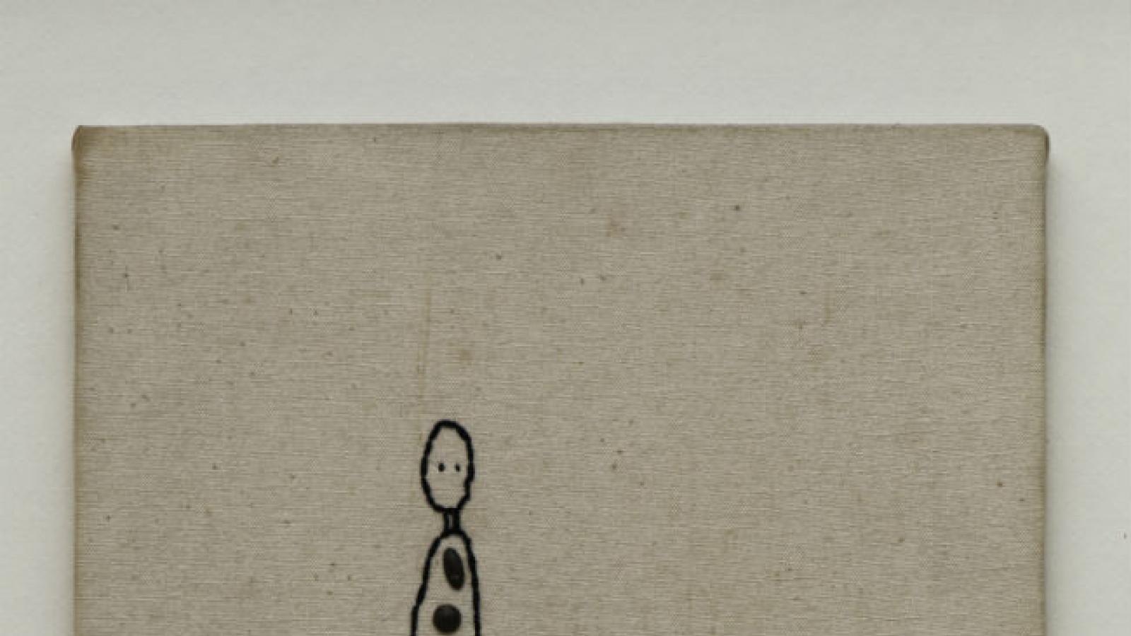 Embroidery of an abstract man that says o ilha