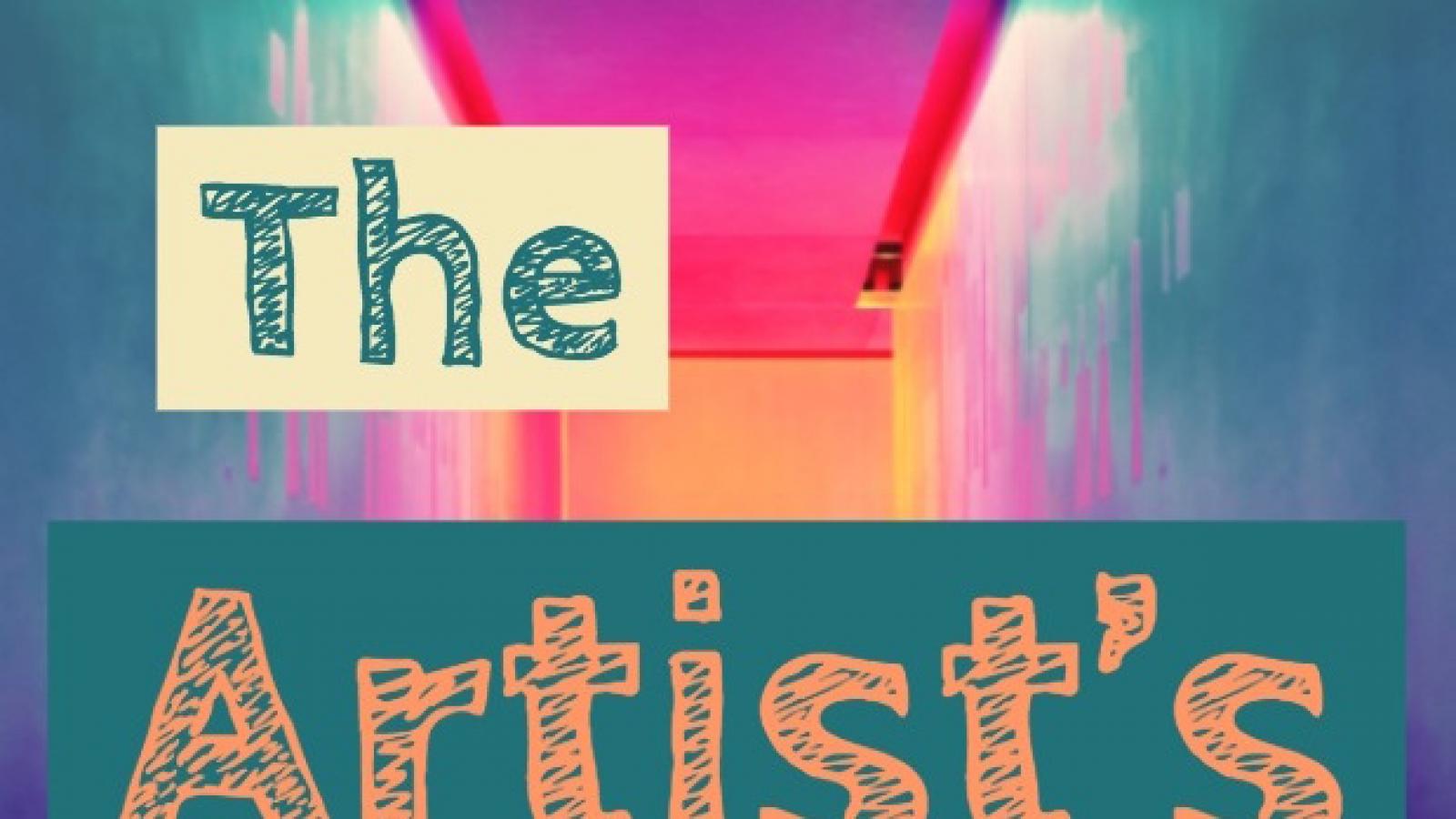multi-colored text over a multi-colored psychedelic background