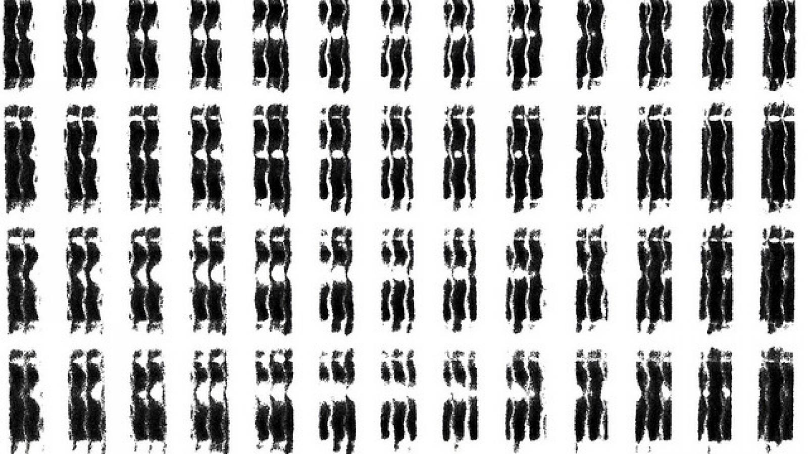Black marks on white background Series of black marks against white background
