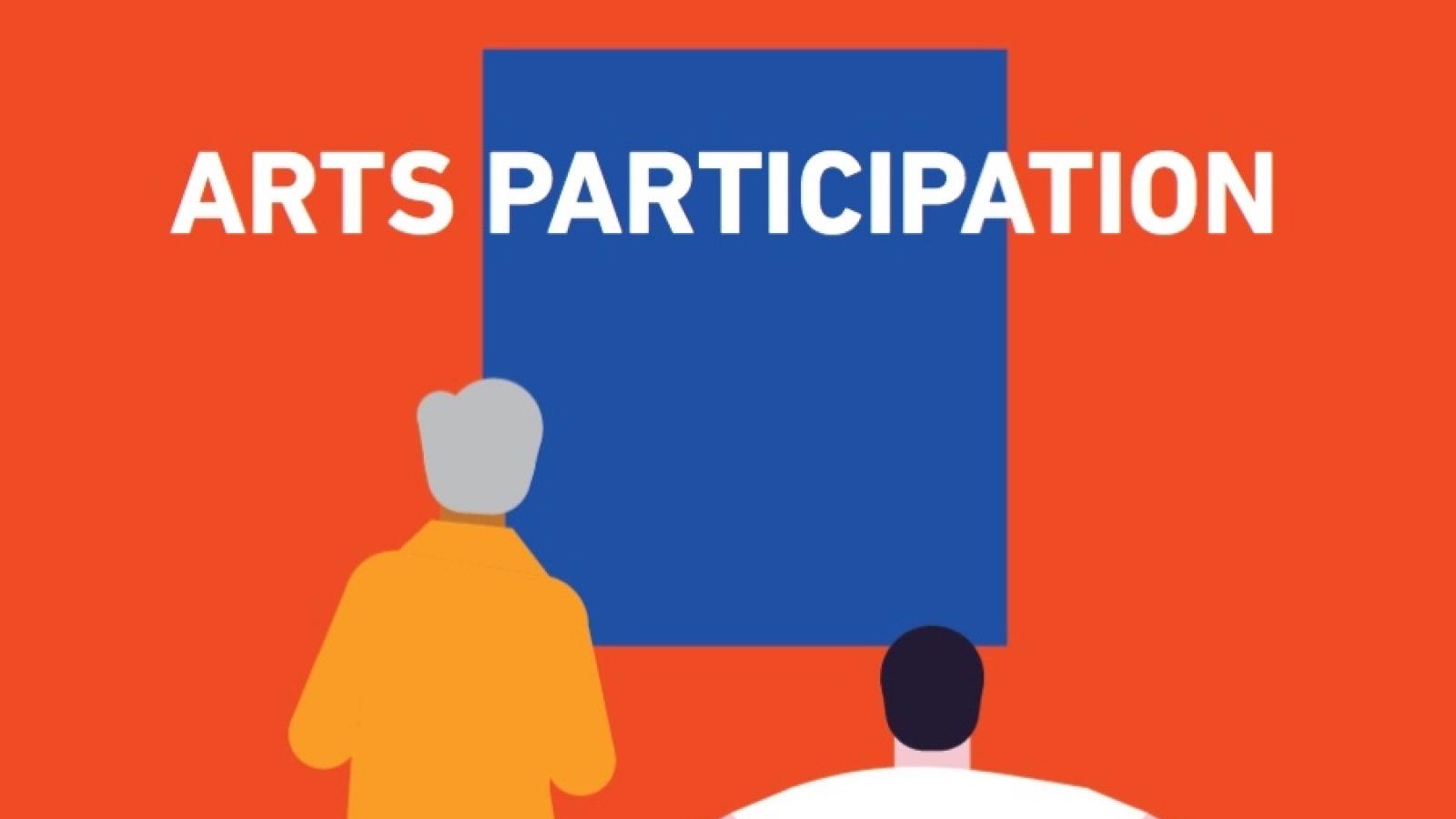 Arts participation graphic Graphic of people looking at art