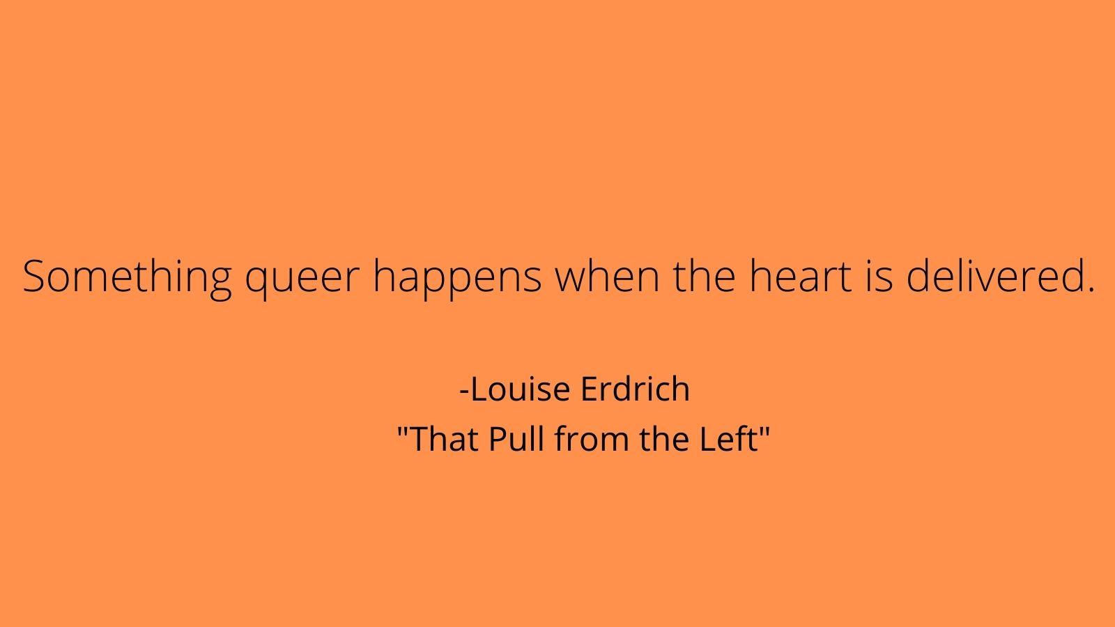 Something queer happens when the heart is delivered. 