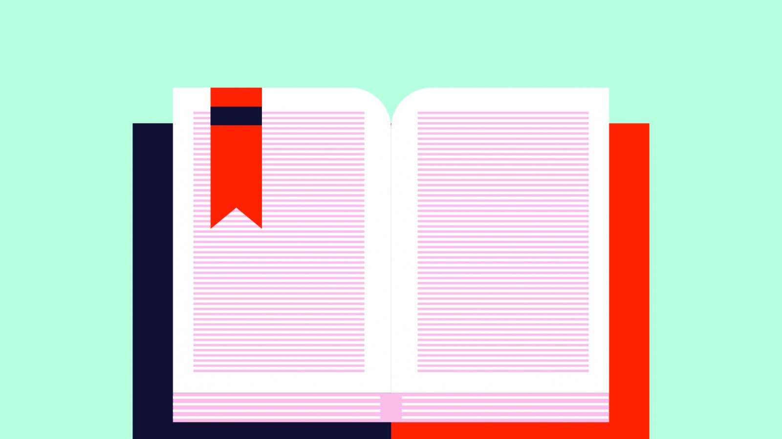 An open book.
