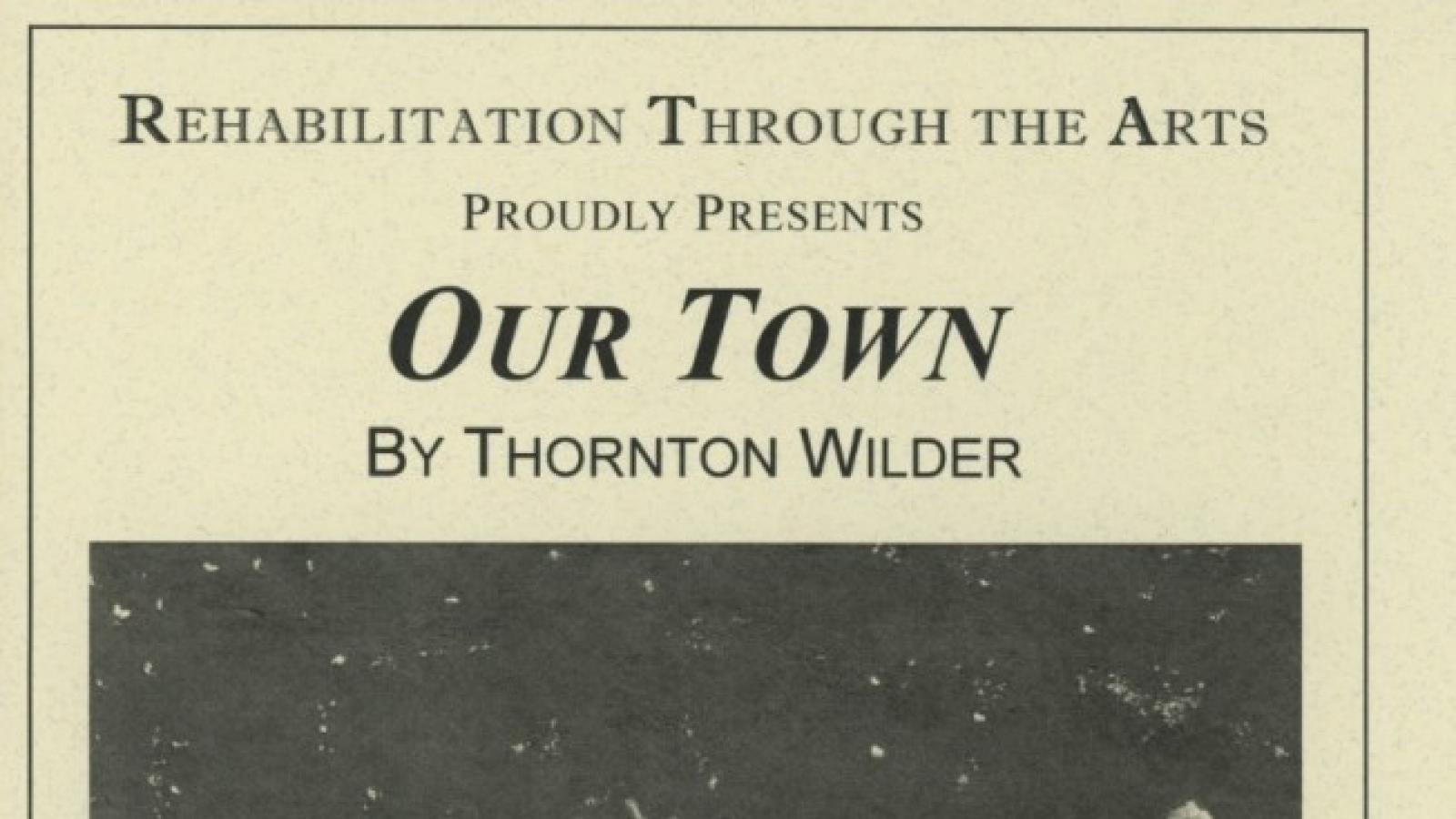 The program cover of a recent production of "Our Town "staged at Sing Sing Correctional Facility. Image courtesy of Howard Sherman