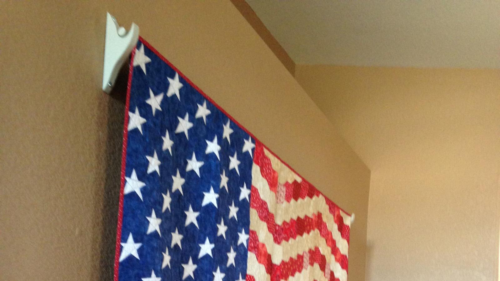 Quilted U.S. flag. 