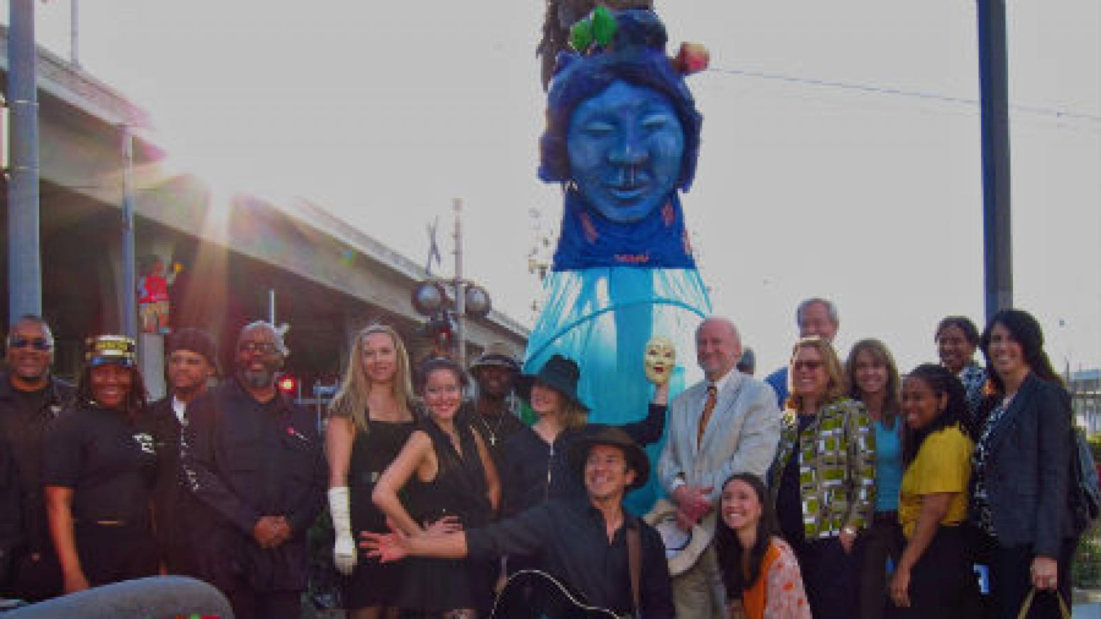the Watts Village Theater Co. and the Los Angeles County Arts Commission staff