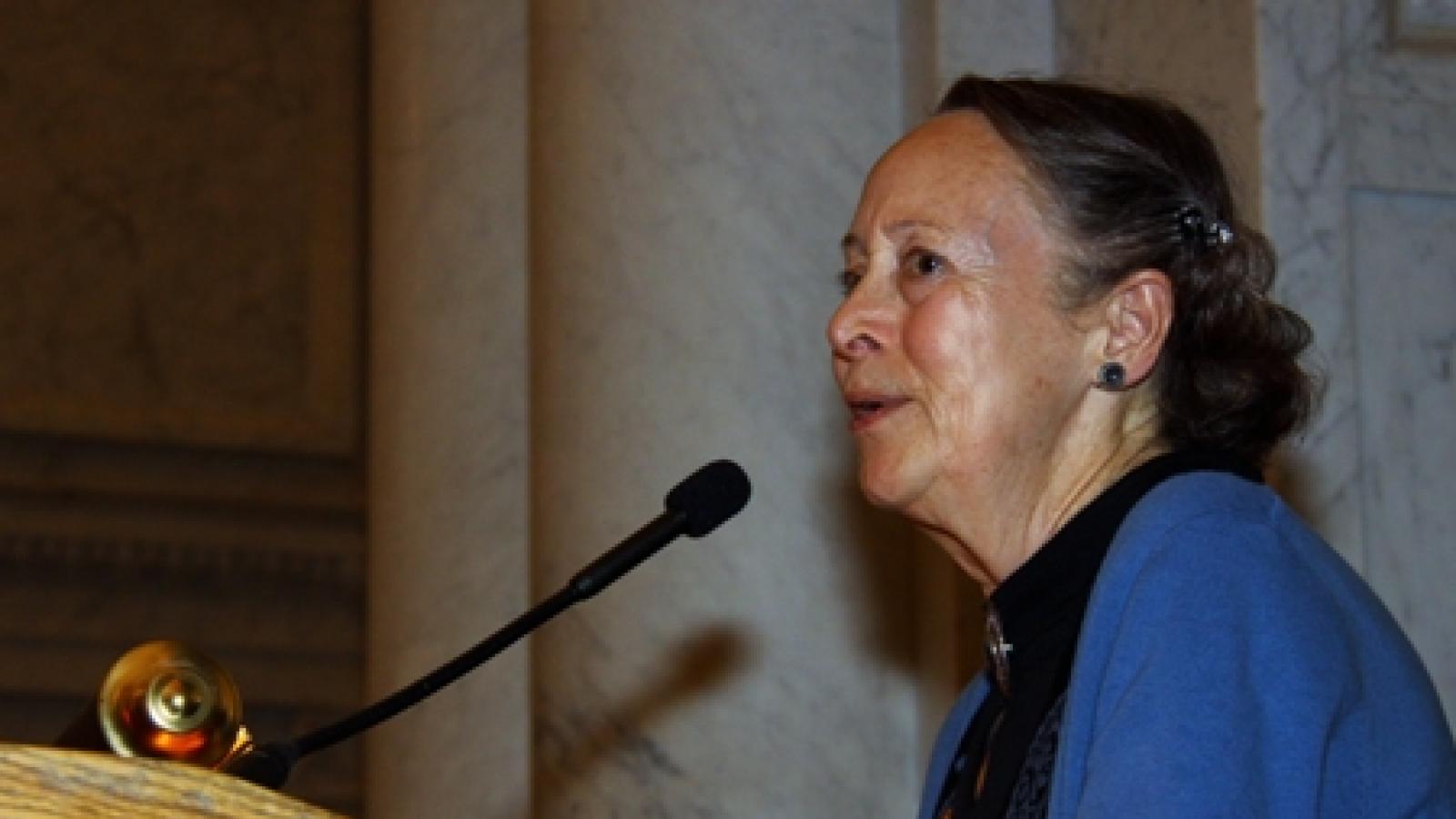 NEA National Heritage Fellow Judith McCulloh at the 2010 awards ceremony at the Library of Congress. Photo by Michael G. Stewart