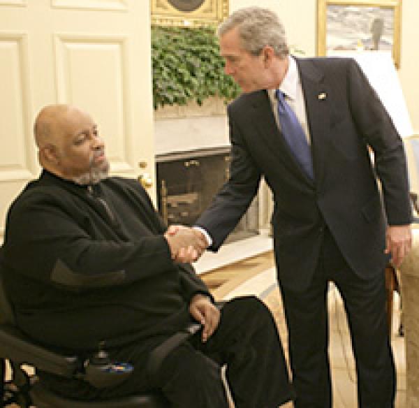 President George W. Bush with James DePriest